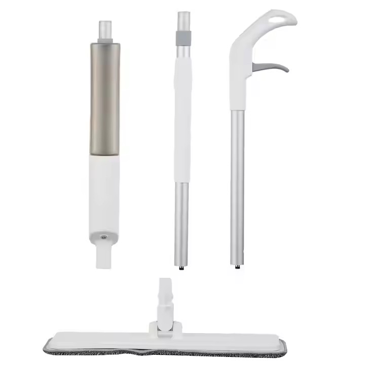 Ergonomic portable spray mop for household floor cleaning with 360° rotating head