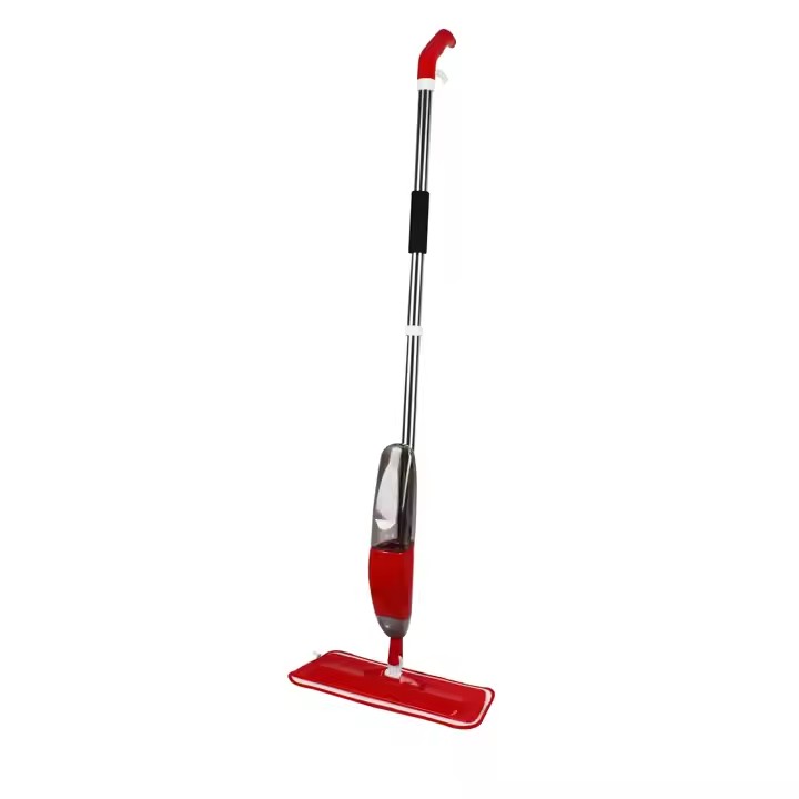 Lightweight portable spray mop with ergonomic handle and microfiber pad for home floor cleaning