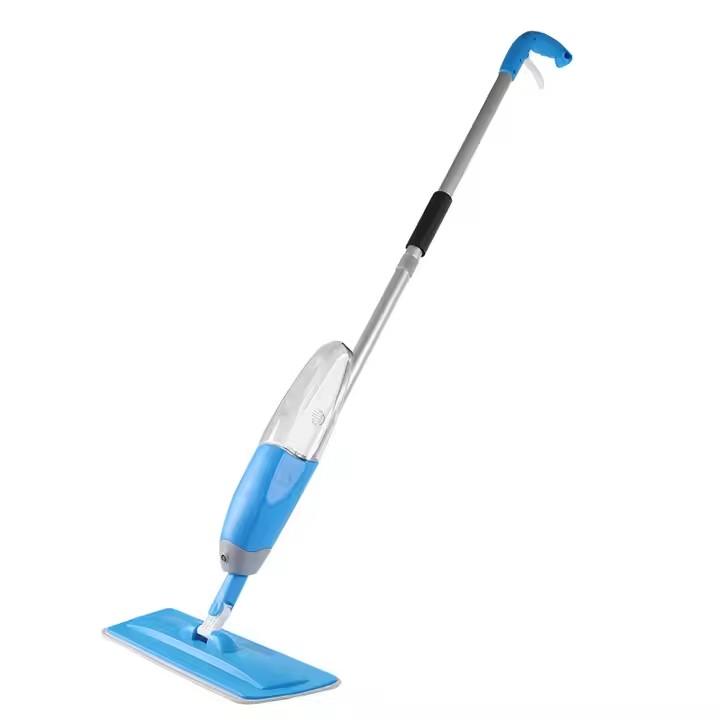 Lightweight portable spray mop with ergonomic handle and microfiber pad for home floor cleaning