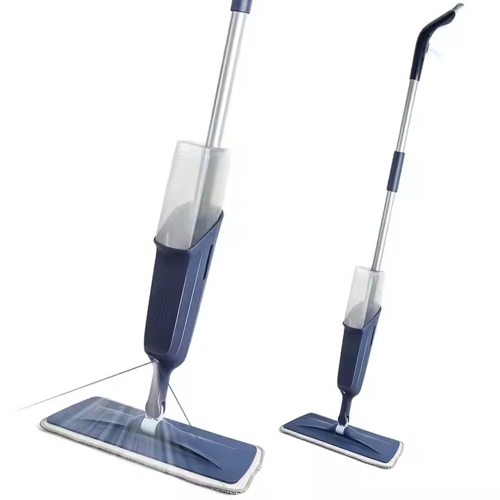 Lightweight portable spray mop with ergonomic handle and microfiber pad for home floor cleaning
