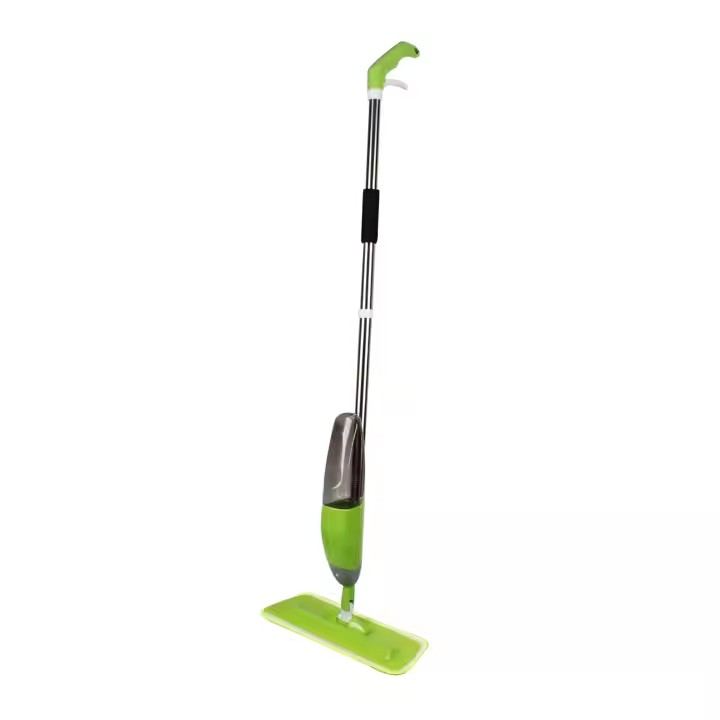 Lightweight portable spray mop with ergonomic handle and microfiber pad for home floor cleaning