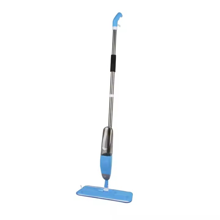 Lightweight portable spray mop with ergonomic handle and microfiber pad for home floor cleaning