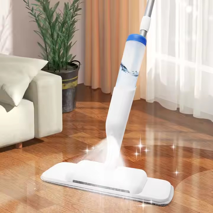 Top-grade spray mop with ergonomic magic handle and 360-degree swivel head for household
