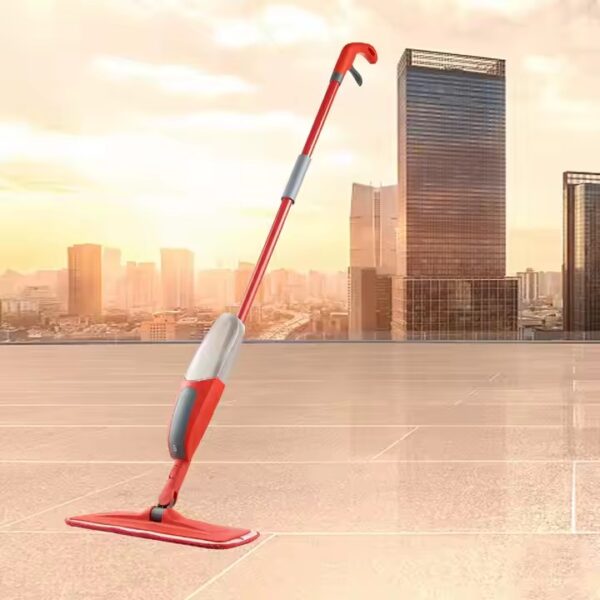 Top-grade spray mop with ergonomic magic handle and 360-degree swivel head for household